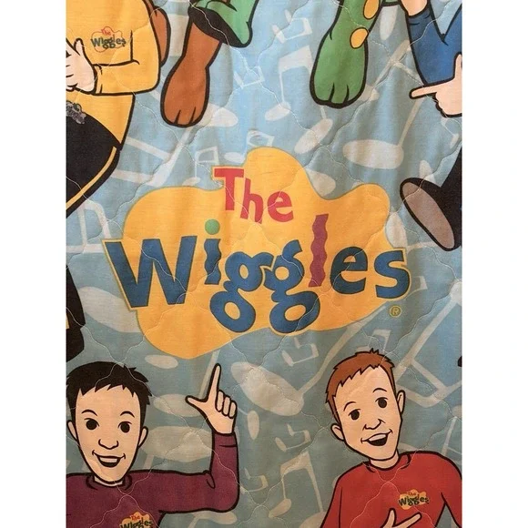 The Wiggles Twin Comforter Blue Yellow 55x39 2003/Touring/Vtg/Kids Bedding - Picture 2 of 16